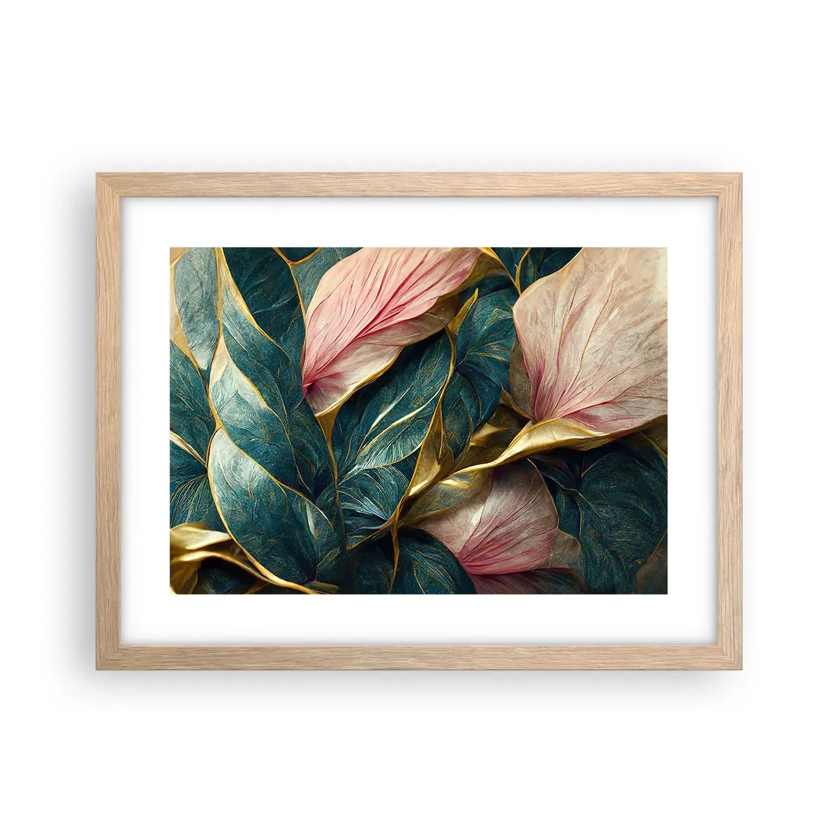 Affiche dans un chêne clair - Poster - Élégance et style naturels - 40x30 cm