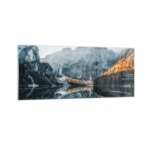 Impression sur verre - Image sur verre - Reflet de paysage - 100x40 cm