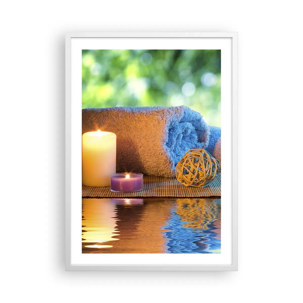 Affiche dans un cadre blanc - Poster - Temps pour le corps - 50x70 cm