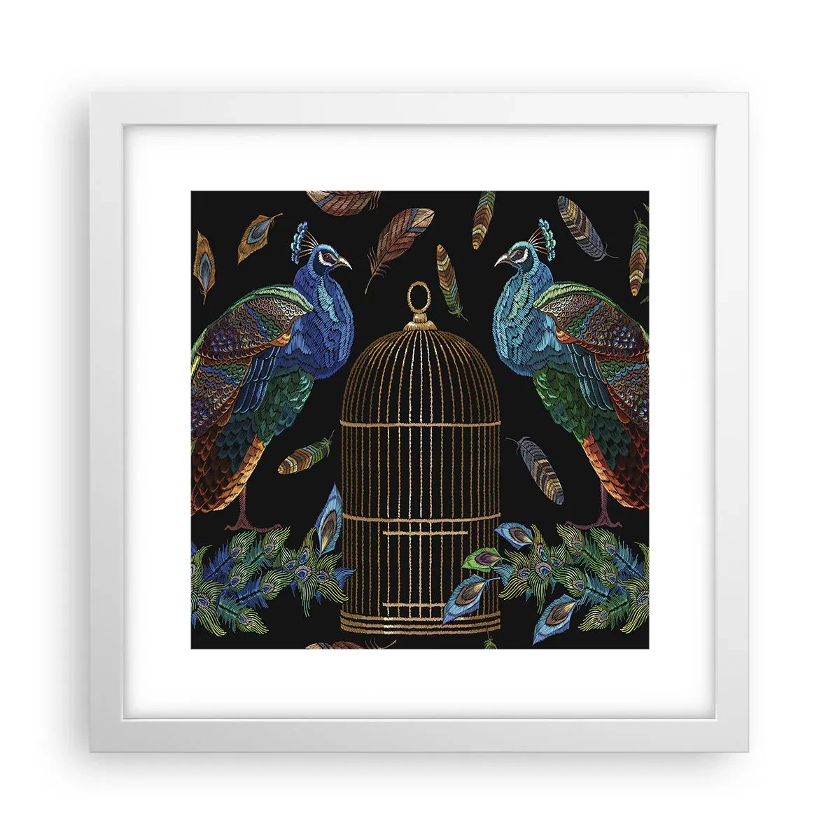 Affiche dans un cadre blanc - Poster - En robes royales - 30x30 cm