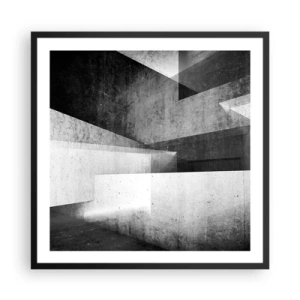 Affiche dans un cadre noir - Poster - Structure de l'espace - 60x60 cm