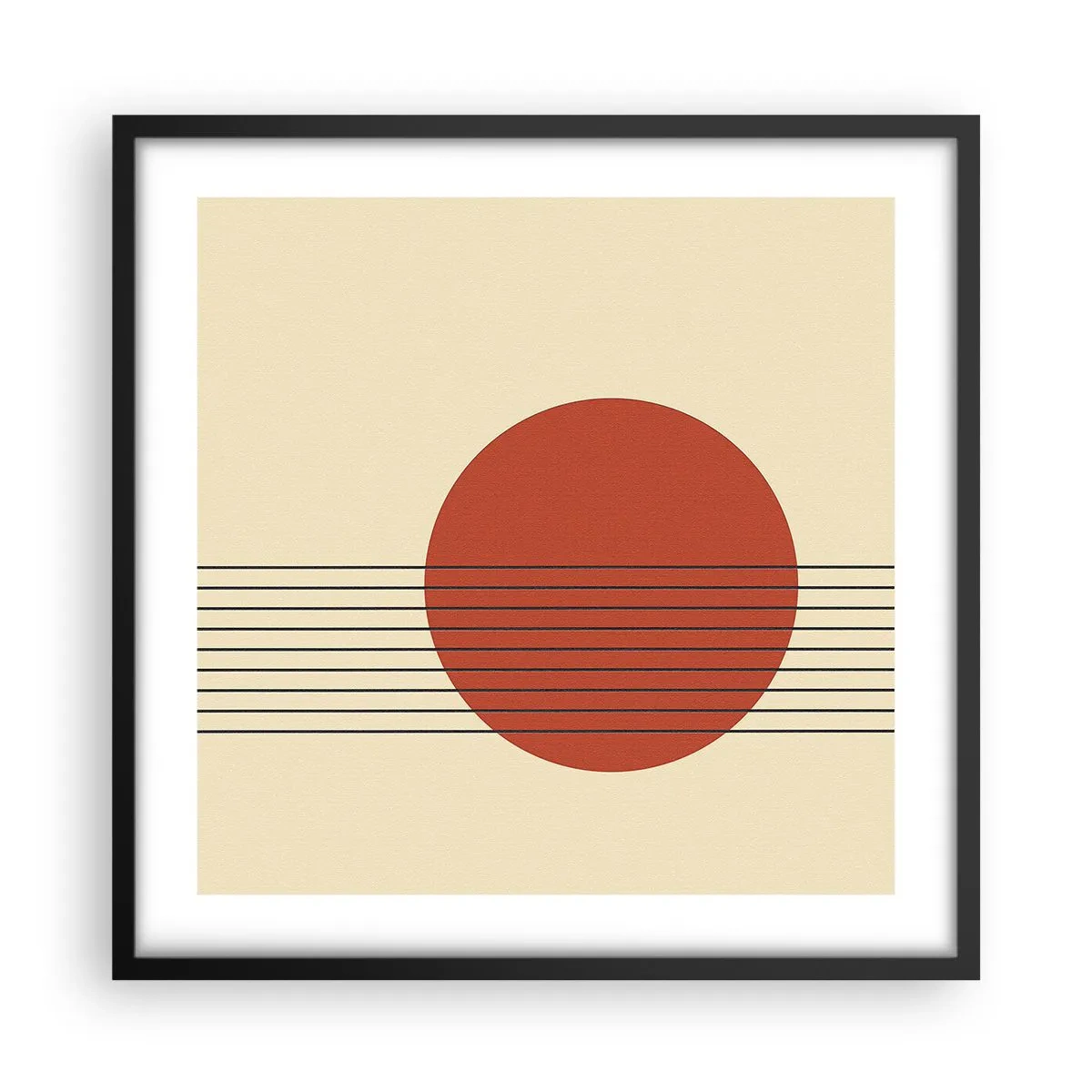 Affiche dans un cadre noir - Poster - Aux alentours et plus loin - 50x50 cm