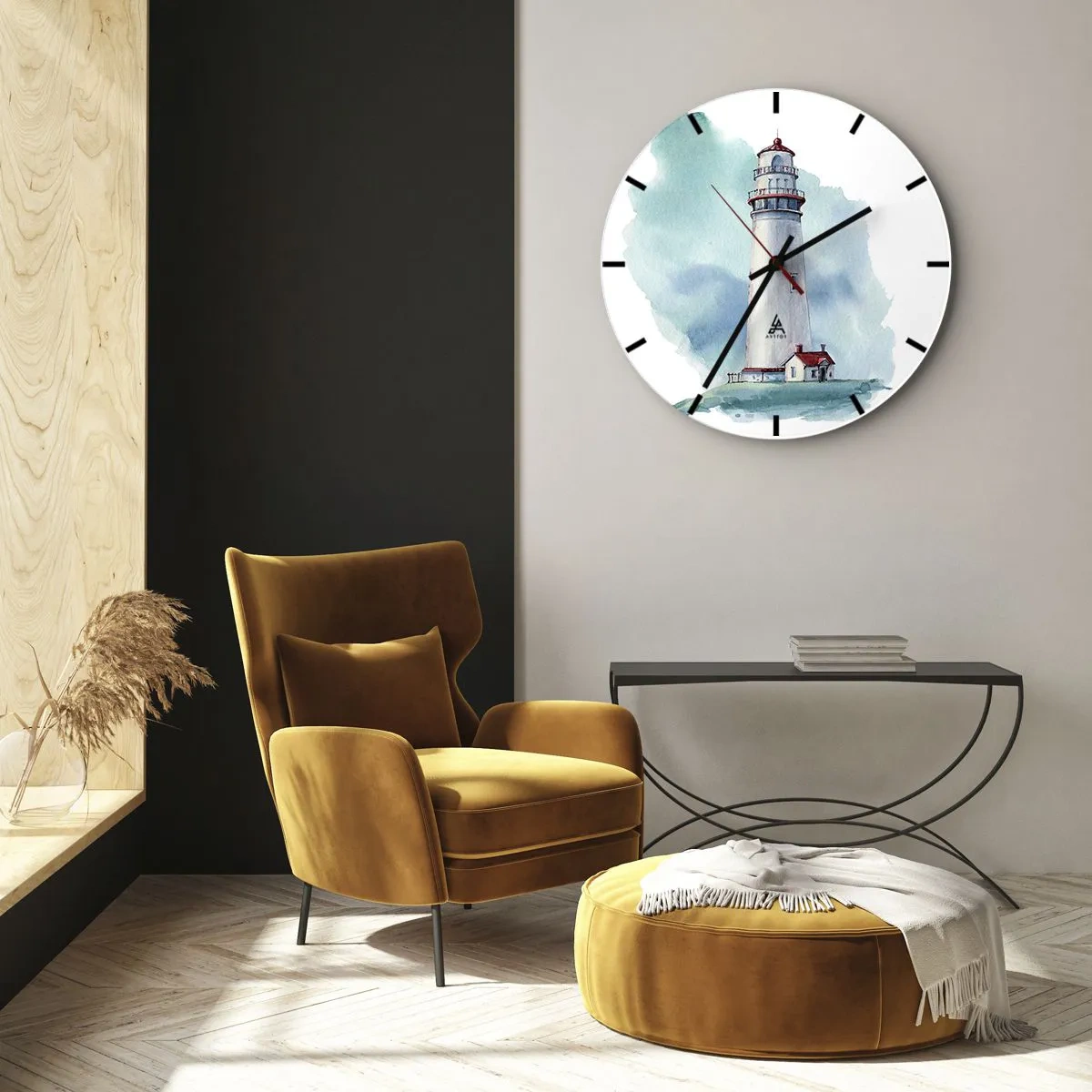 Horloge murale - Pendule murale - La douce sœur du bleu - 30x30 cm