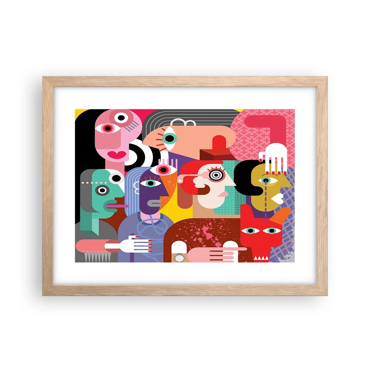 Affiche dans un chêne clair - Poster - Nous par M. Picasso - 40x30 cm