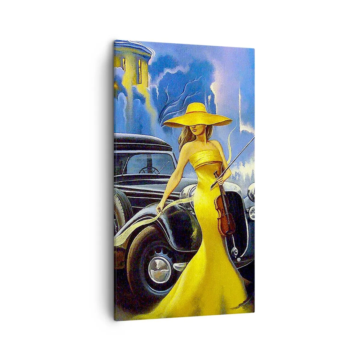 Impression sur toile - Image sur toile - Nocturne pour violon et amour - 45x80 cm