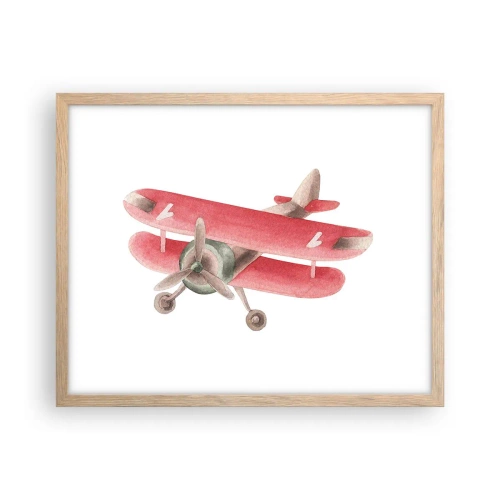 Affiche dans un chêne clair - Poster - Prêt pour les hauts vols - 50x40 cm