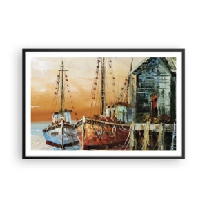 Affiche dans un cadre noir - Poster - Retour tranquille - 91x61 cm