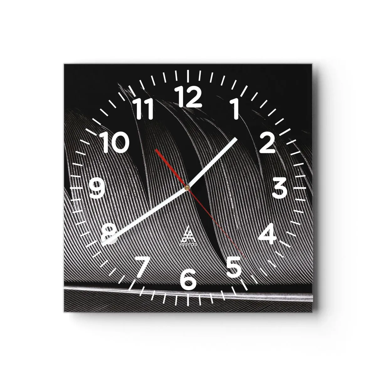 Horloge murale - Pendule murale - La plume – un design magnifique - 40x40 cm