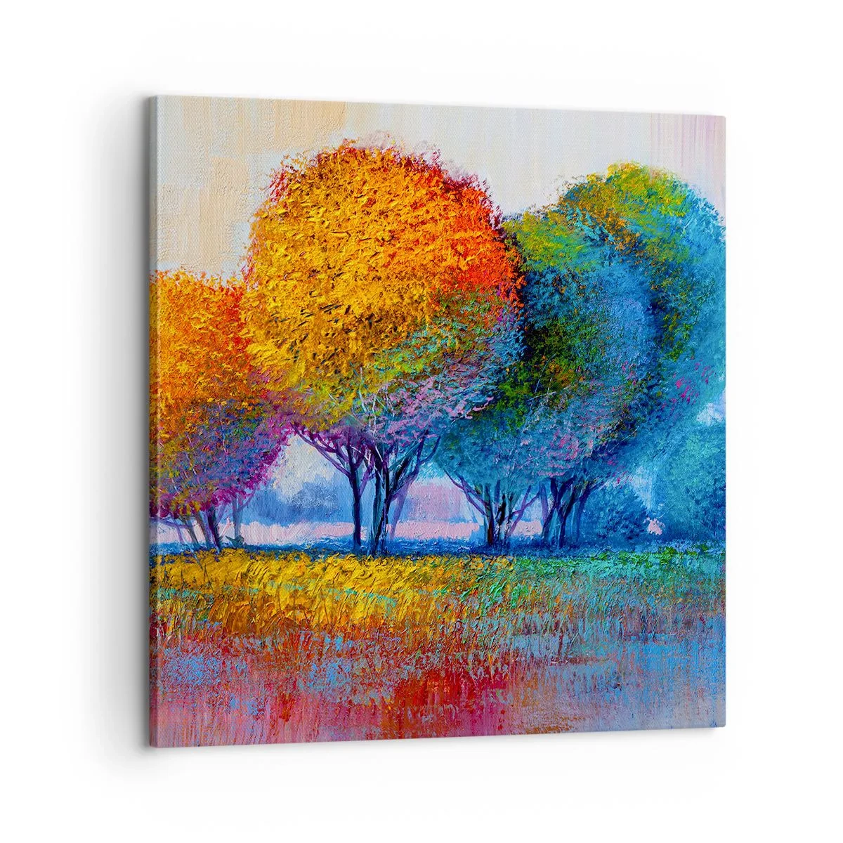 Impression sur toile - Image sur toile - Un bouquet de couleurs éclatantes - 60x60 cm