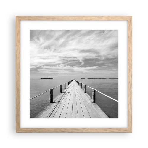 Affiche dans un chêne clair - Poster - Et peut-être un voyage... - 40x40 cm