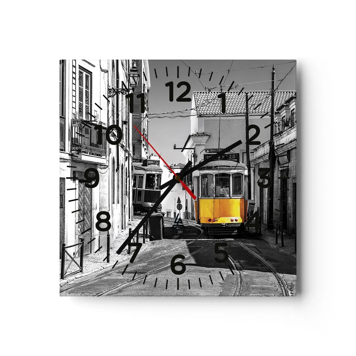 Horloge murale - Pendule murale - L'âme de Lisbonne - 30x30 cm