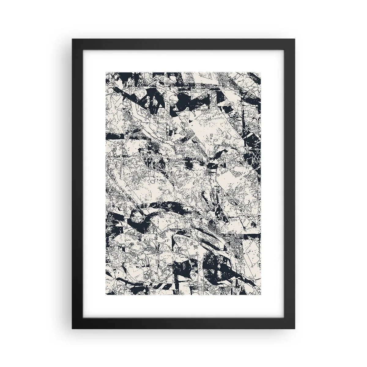 Affiche dans un cadre noir - Poster - Interpénétration des contraires - 30x40 cm