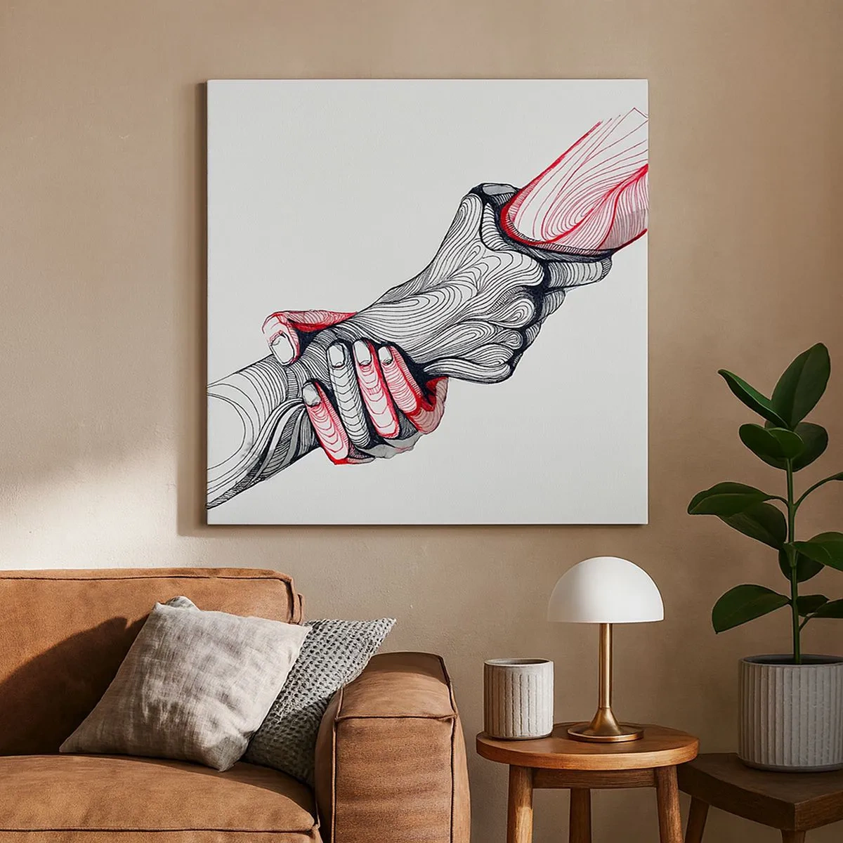 Impression sur toile - Image sur toile - Vous êtes entre de bonnes mains - 30x30 cm