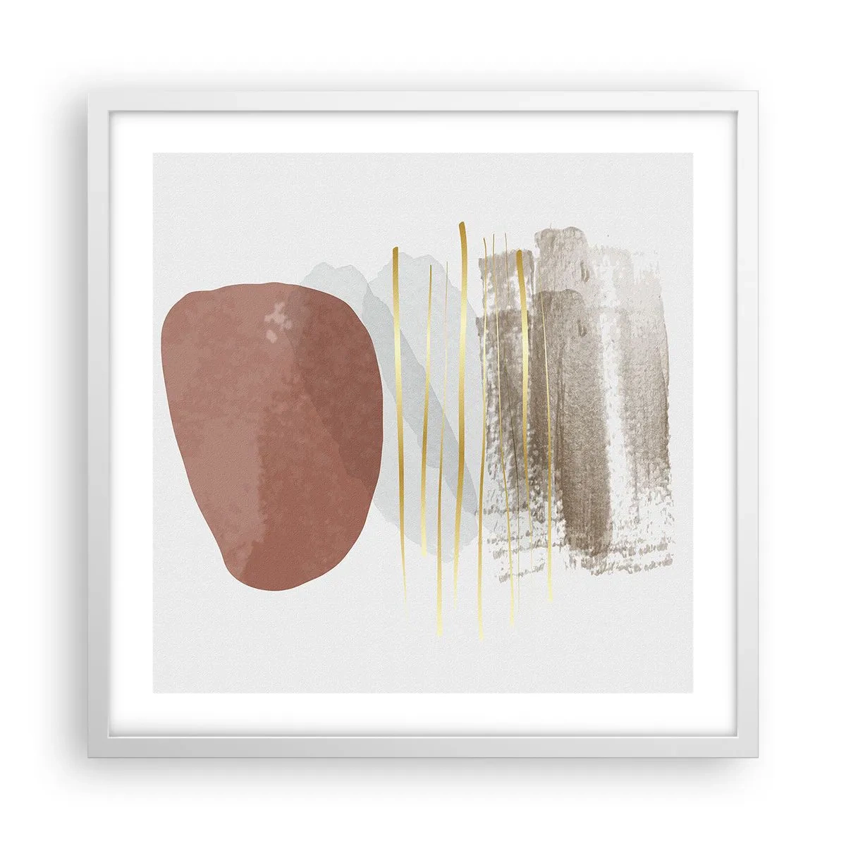 Affiche dans un cadre blanc - Poster - Colonnade abstraite - 50x50 cm