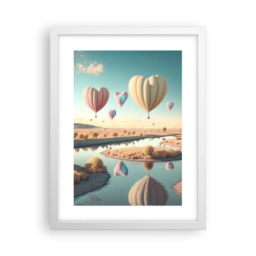 Affiche dans un cadre blanc - Poster - L'amour te permet de t'élever - 30x40 cm