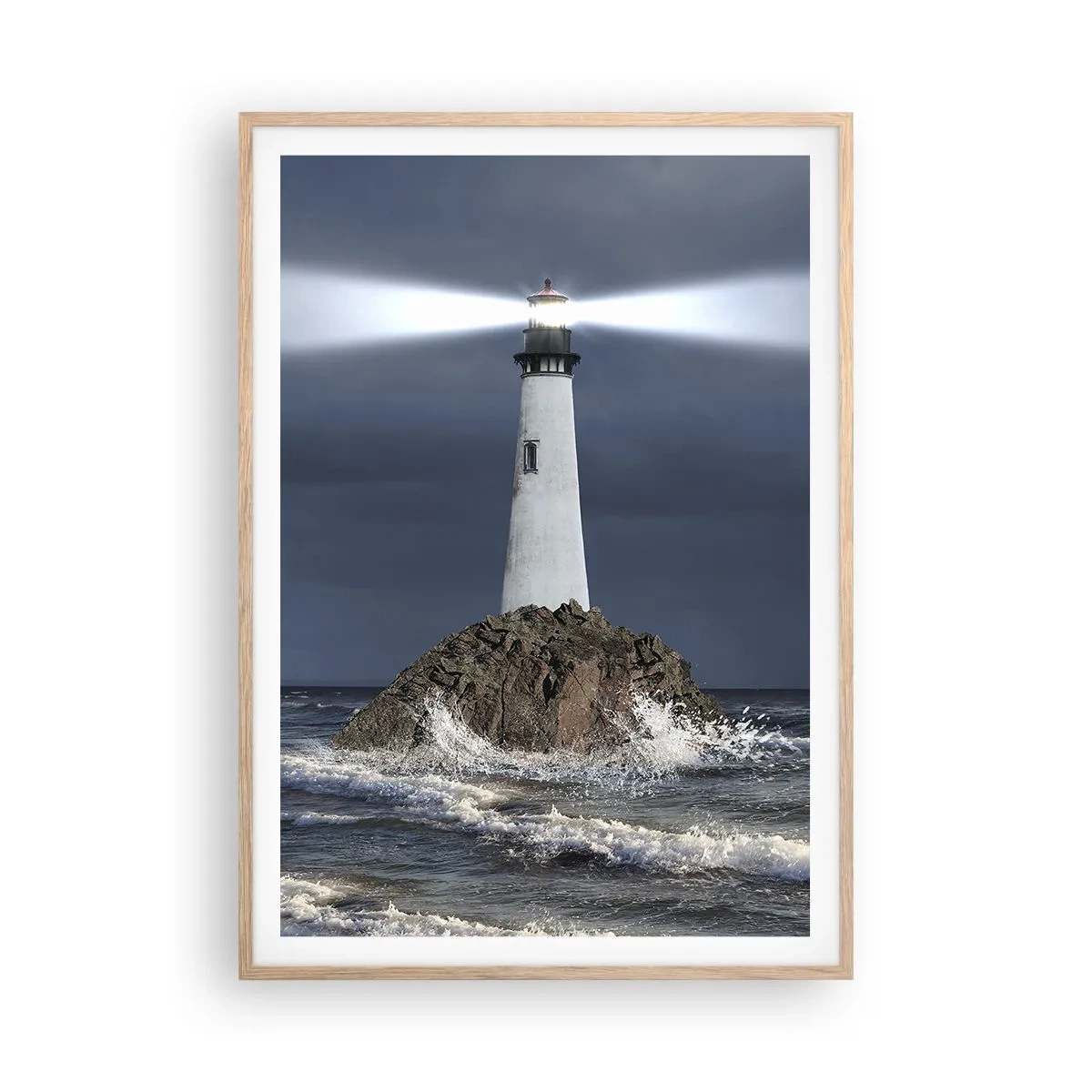 Affiche dans un chêne clair - Poster - I… i… ici ! - 70x100 cm