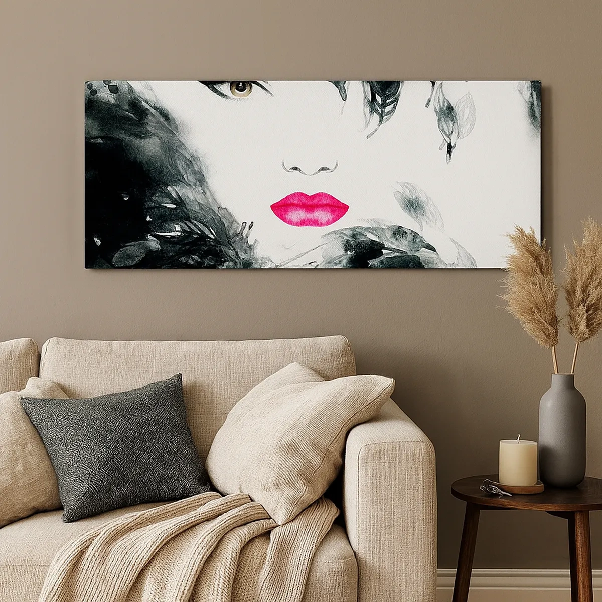 Impression sur toile - Image sur toile - Attention! Femme fatale - 30x30 cm