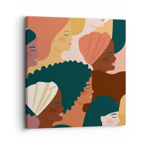 Impression sur toile - Image sur toile - Uniquement la féminité - 30x30 cm