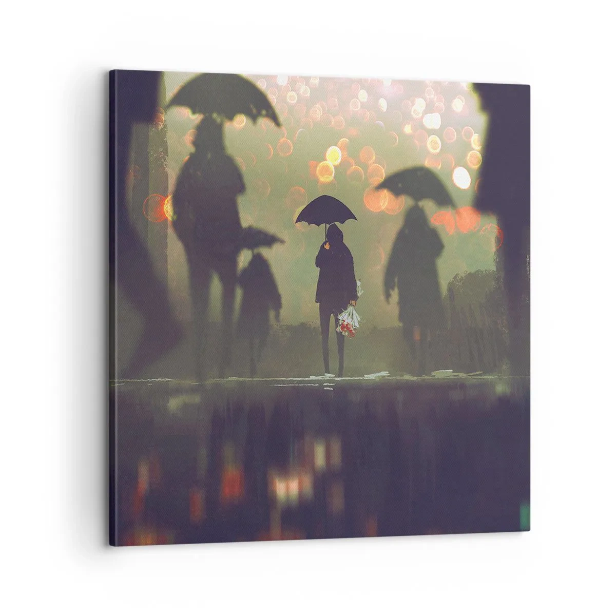 Impression sur toile - Image sur toile - Du point de vue d'une goutte de pluie - 60x60 cm