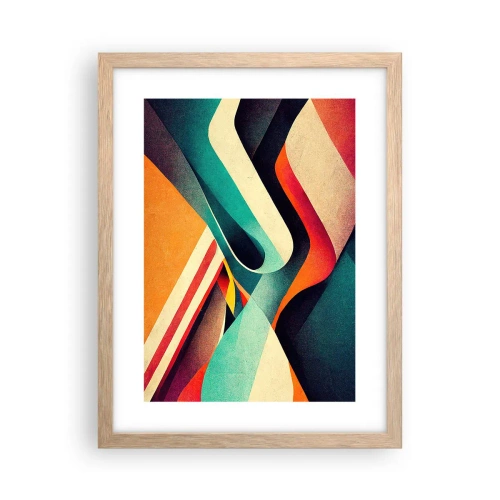 Affiche dans un chêne clair - Poster - Composition intense - 30x40 cm