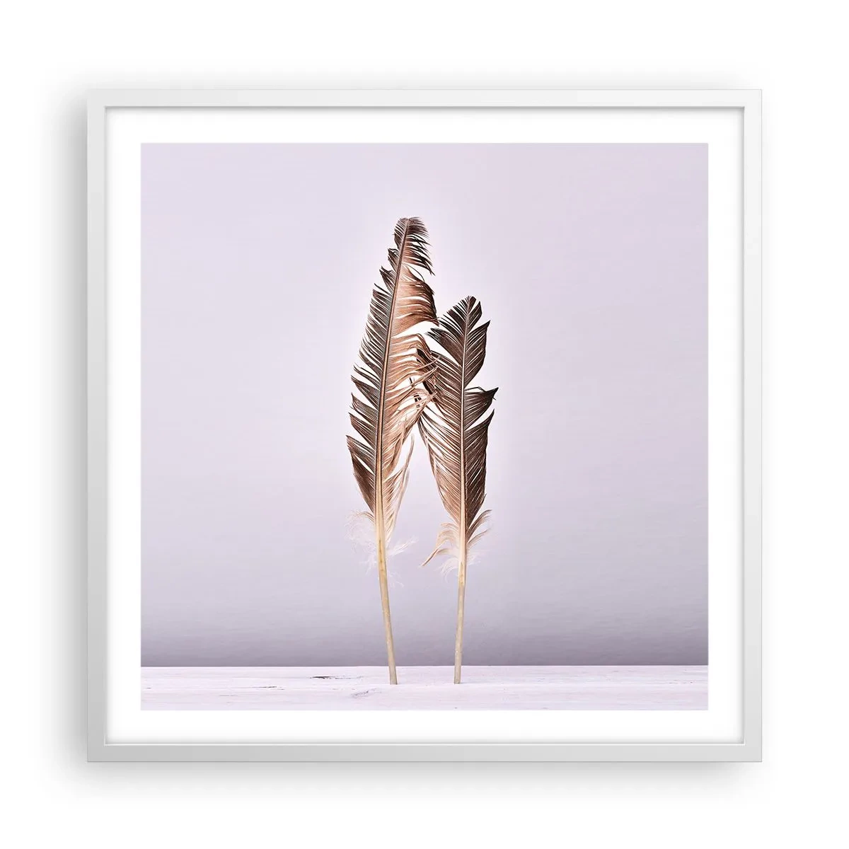 Affiche dans un cadre blanc - Poster - Face au néant - 60x60 cm