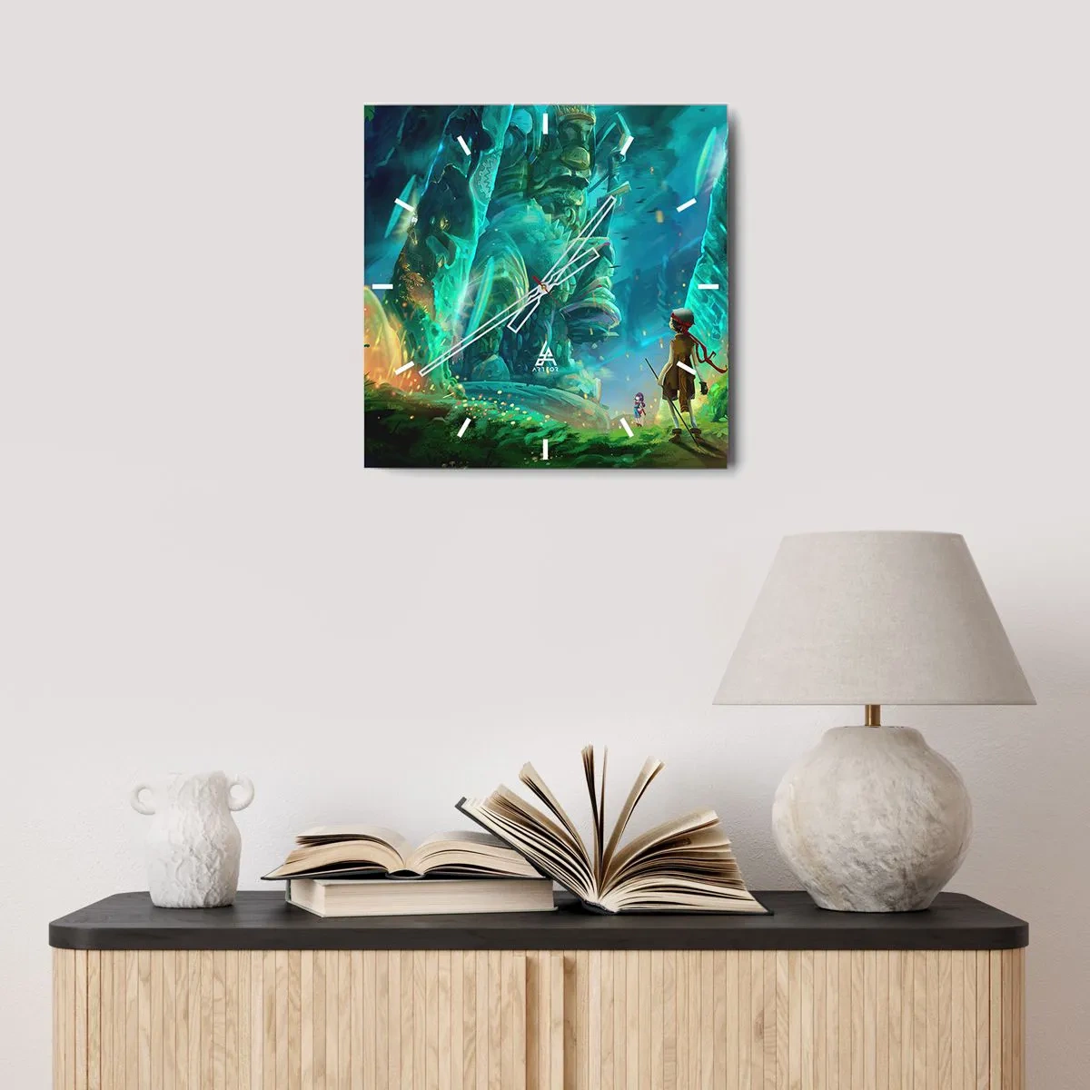 Horloge murale - Pendule murale - Du grand livre des contes de fées - 30x30 cm