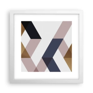 Affiche dans un cadre blanc - Poster - Plats et angles - 30x30 cm
