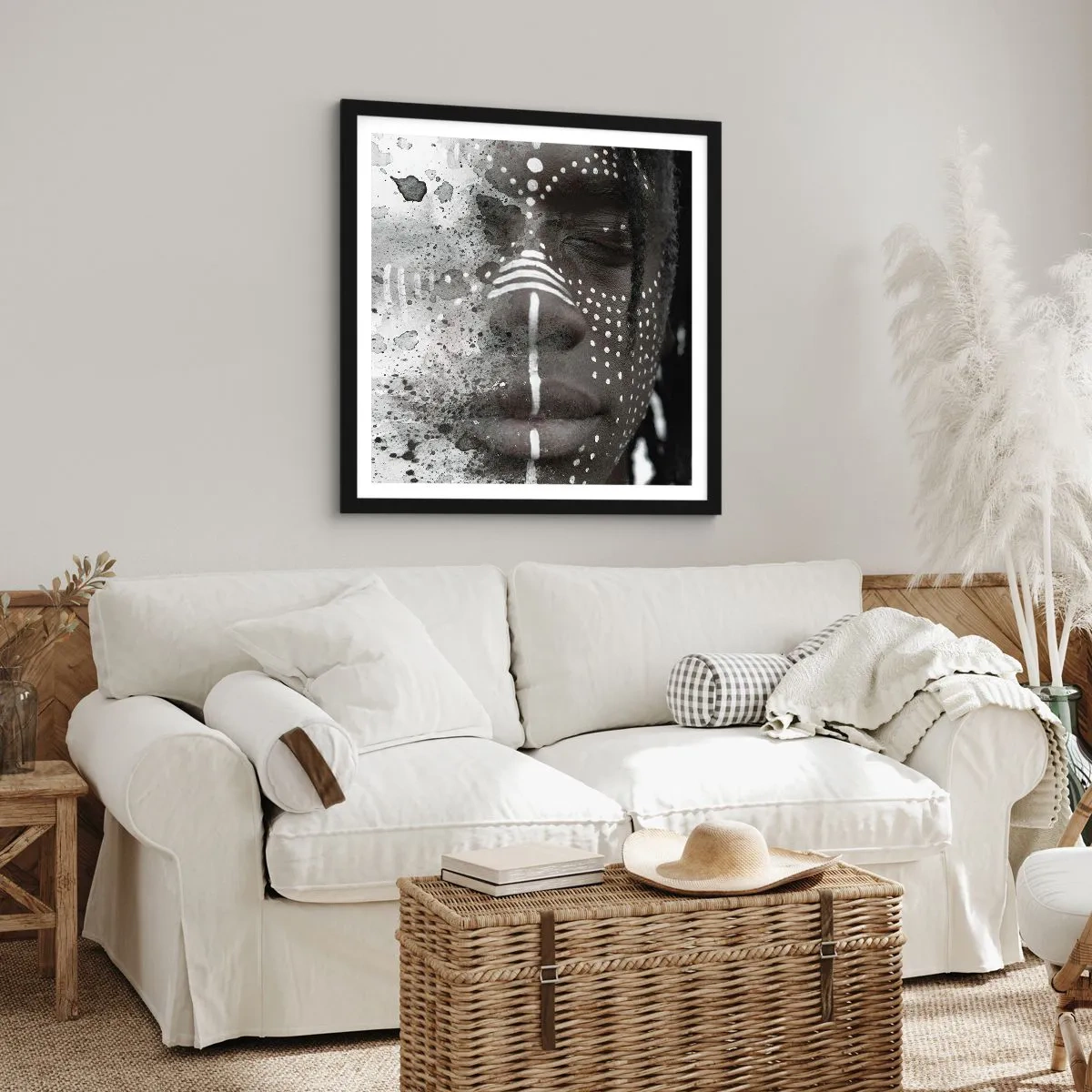 Affiche dans un cadre noir - Poster - Découvrez l'esprit primal - 40x40 cm