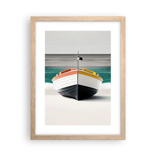 Affiche dans un chêne clair - Poster - A sa place - 30x40 cm