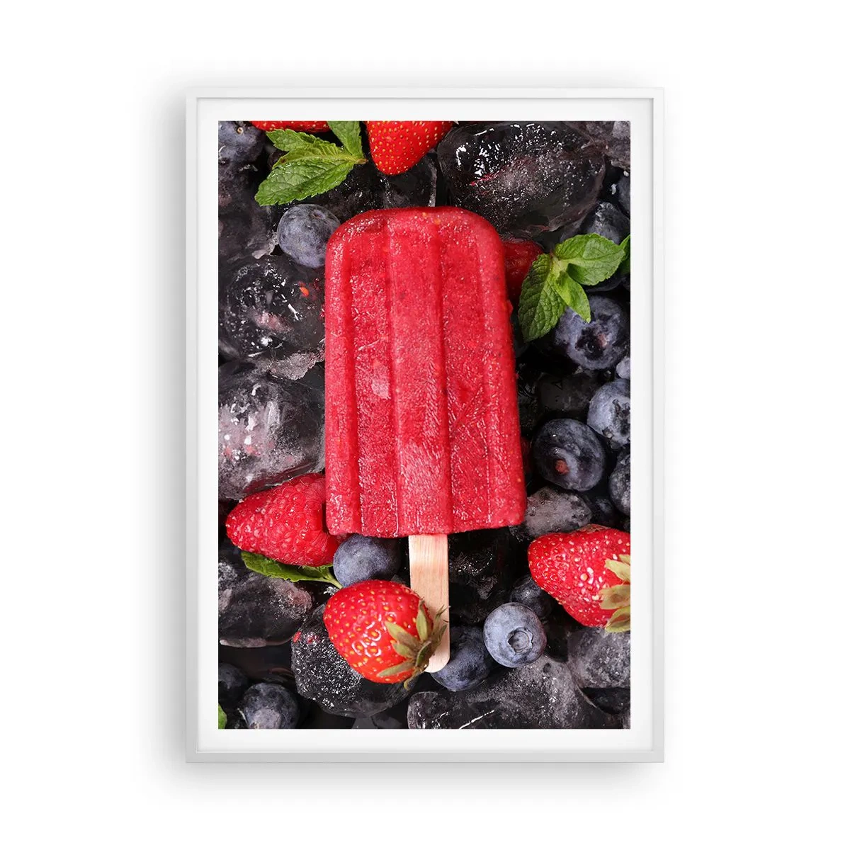Affiche dans un cadre blanc - Poster - Le goût d’un été chaud - 70x100 cm