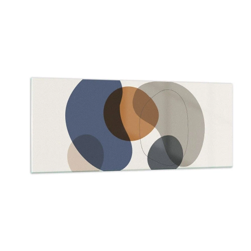 Impression sur verre - Image sur verre - Gouttes de couleur - 100x40 cm