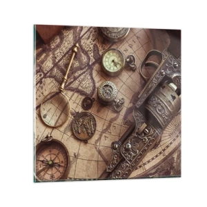 Impression sur verre - Image sur verre - L'aventure appelle - 30x30 cm