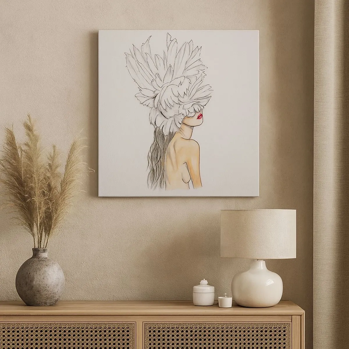 Impression sur toile - Image sur toile - Beauté couronnée - 30x30 cm