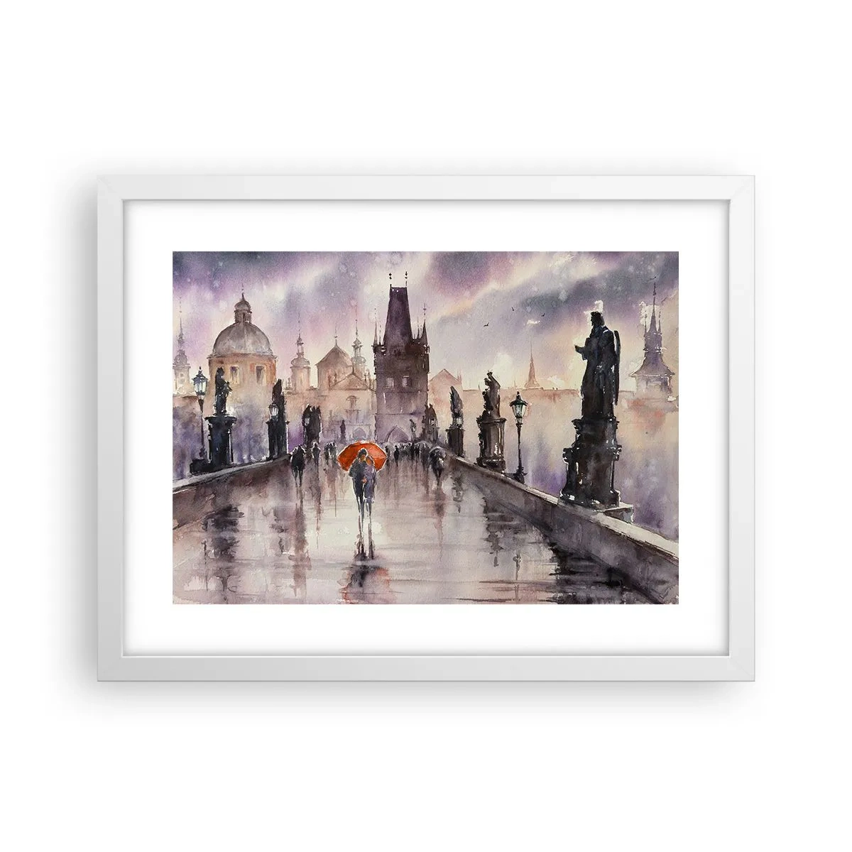 Affiche dans un cadre blanc - Poster - Les gens ne changent pas - 40x30 cm