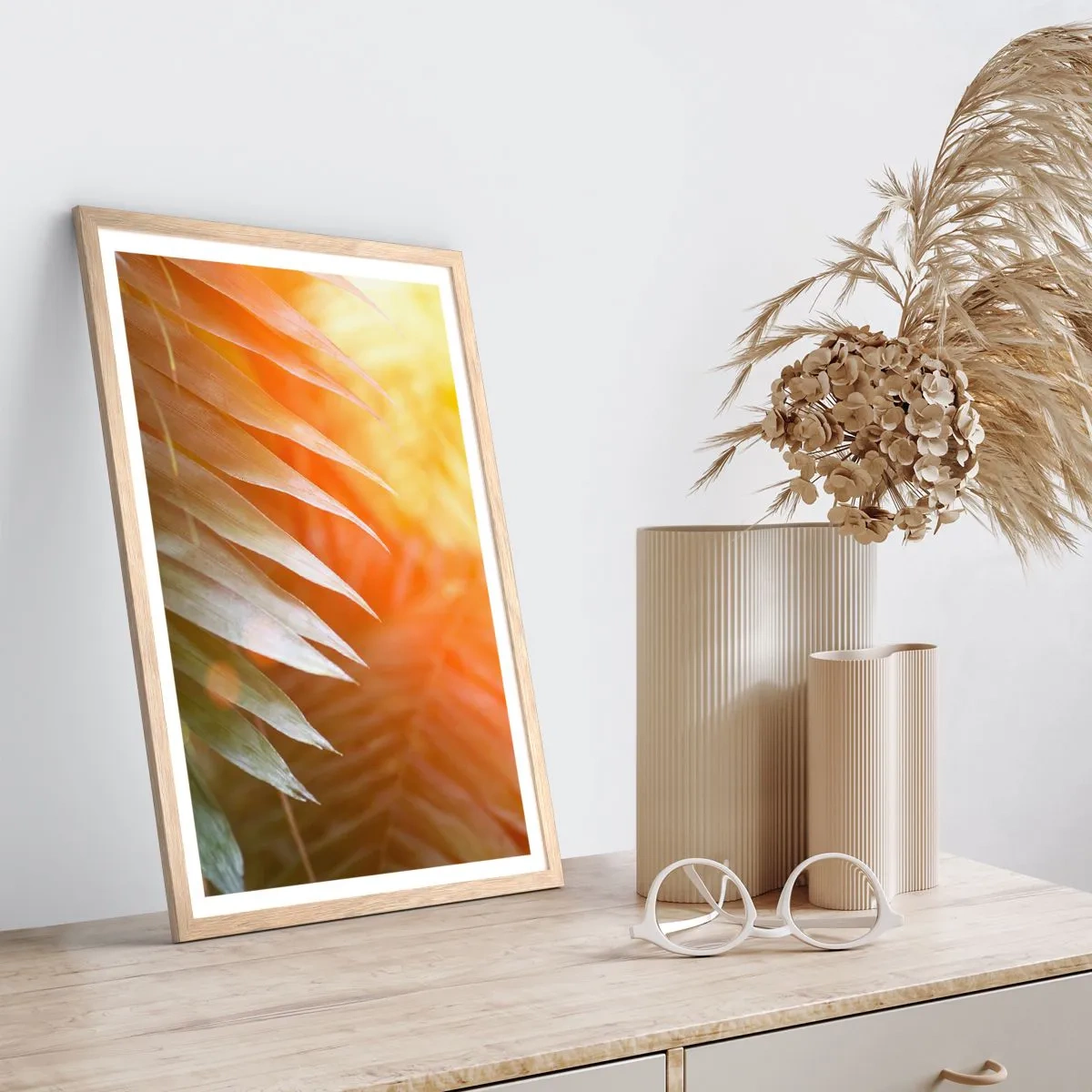 Affiche dans un chêne clair - Poster - Matinée dans la jungle - 61x91 cm