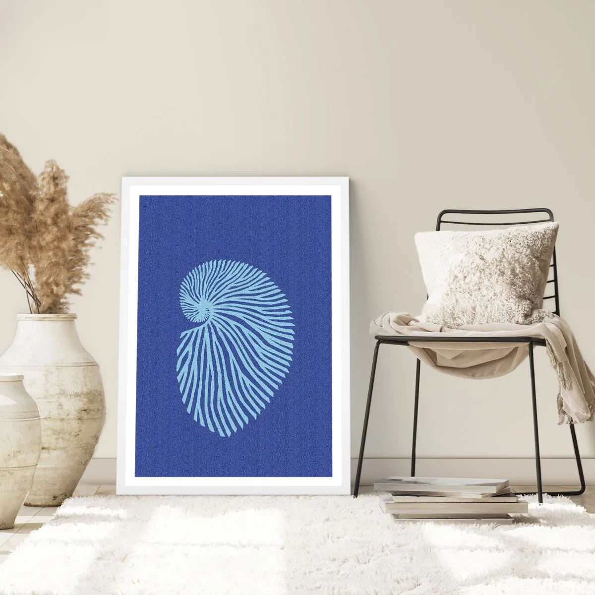 Affiche dans un cadre blanc - Poster - La naissance de la coquille - 30x40 cm