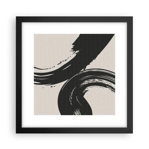 Affiche dans un cadre noir - Poster - Balayage circulaire - 30x30 cm