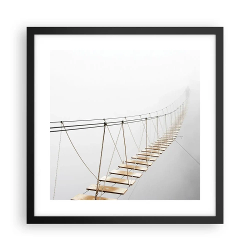 Affiche dans un cadre noir - Poster - Où cela va-t-il te mener? - 40x40 cm