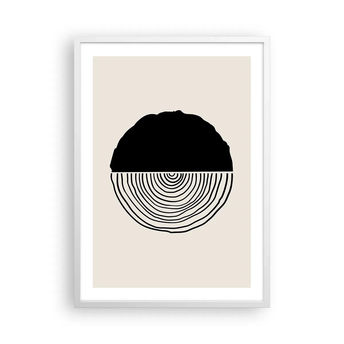 Affiche dans un cadre blanc - Poster - Moitié-moitié - 50x70 cm