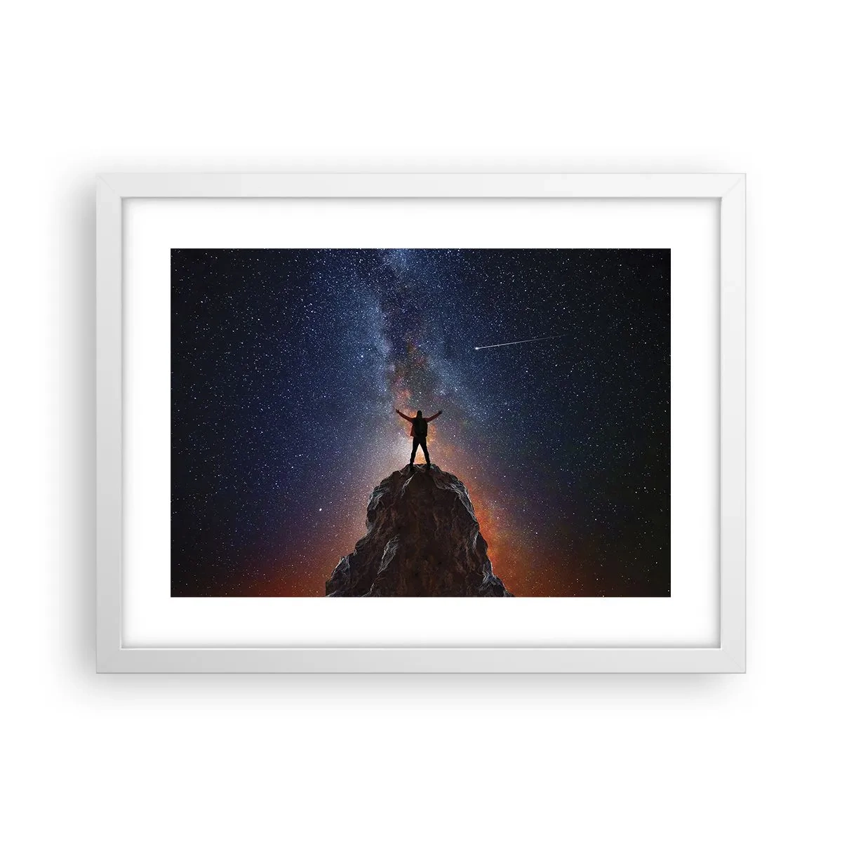 Affiche dans un cadre blanc - Poster - Le force est avec moi! - 40x30 cm