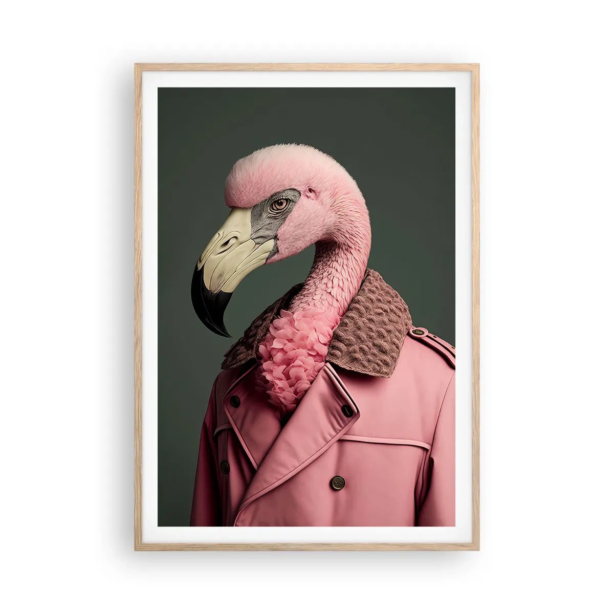 Affiche dans un chêne clair - Poster - La vraie élégance - 70x100 cm