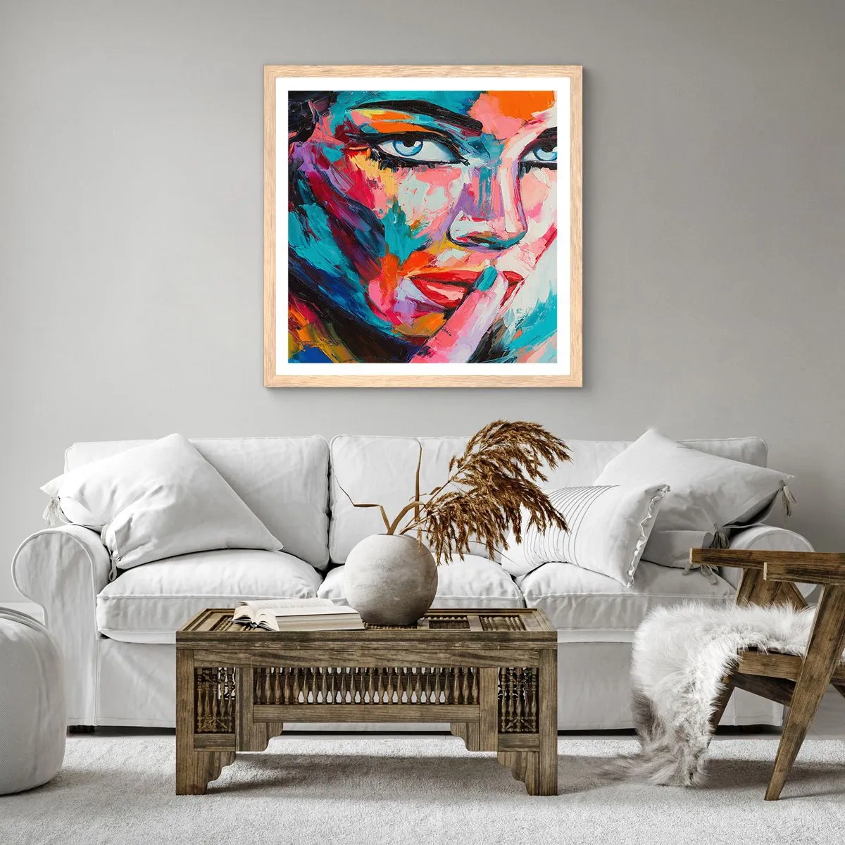 Affiche dans un chêne clair - Poster - Notre premier secret - 30x30 cm