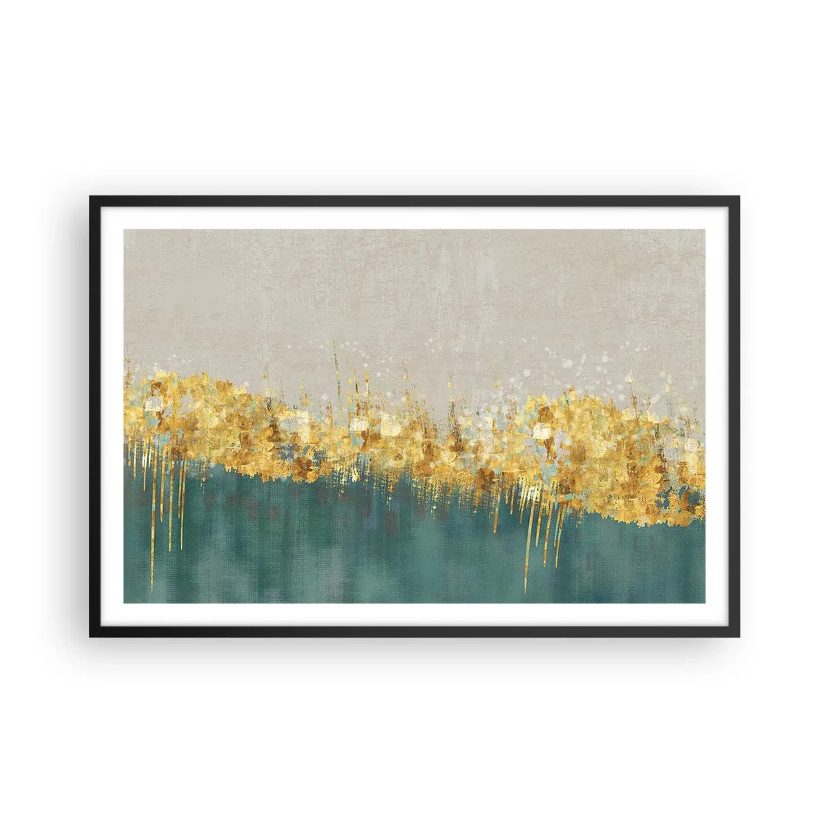 Affiche dans un cadre noir - Poster - La frontière dorée - 91x61 cm