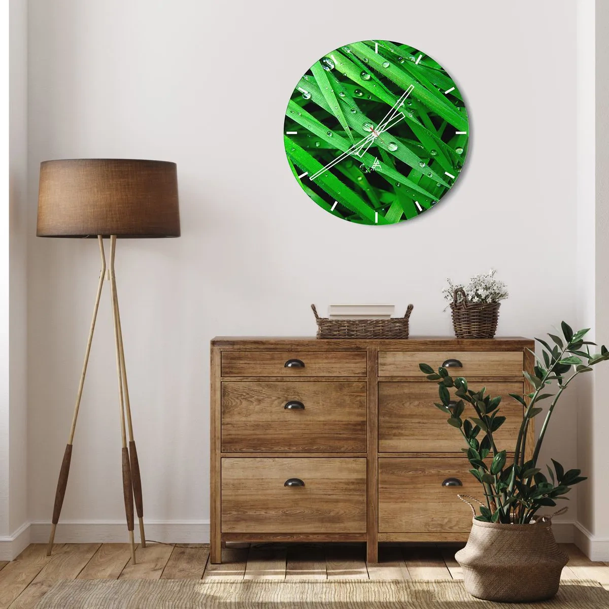 Horloge murale - Pendule murale - Jouez dans le vert - 40x40 cm