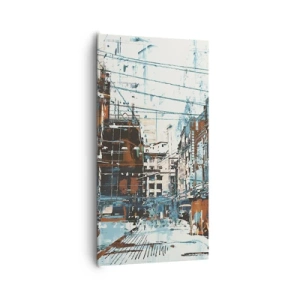 Impression sur toile - Image sur toile - Un sentier de ville usé - 65x120 cm