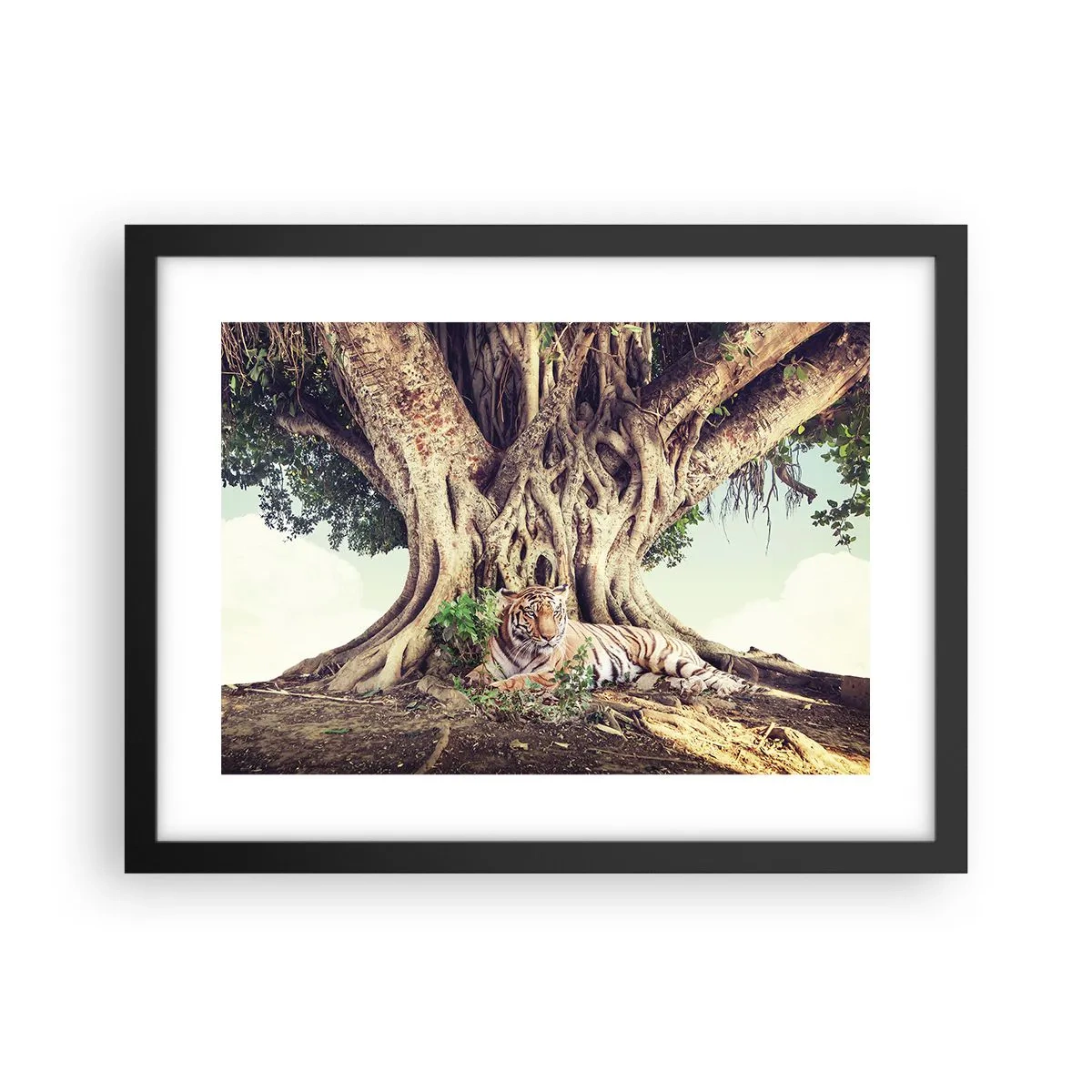 Affiche dans un cadre noir - Poster - Vue du Livre de la Genèse - 40x30 cm