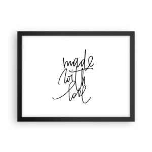 Affiche dans un cadre noir - Poster - La meilleure marque - 40x30 cm