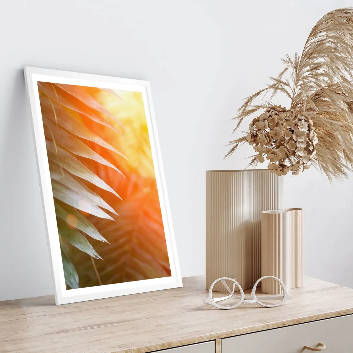 Affiche dans un cadre blanc - Poster - Matinée dans la jungle - 70x100 cm