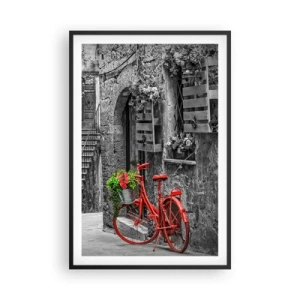 Affiche dans un cadre noir - Poster - Ruelle toscane - 61x91 cm