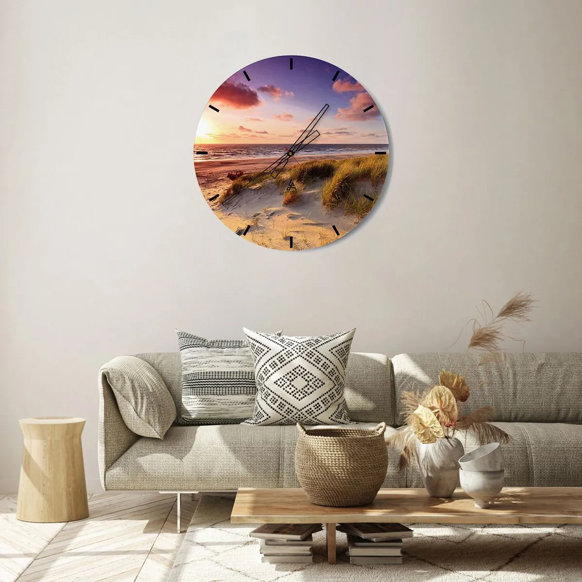 Horloge murale - Pendule murale - L'air sent déjà l'été - 40x40 cm
